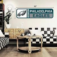 Philadelphia Eagles 90 `` x 23 '' Team Logo Repositionable Wall - Decal