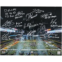 Philadelphia Eagles Autographed 16" x 20" Super Bowl LIX Photograph with 15 Signatures & Multiple Inscriptions - Signed in White Ink - Limited Edition #1/1