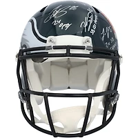 Casque Riddell authentique dédicacé par les Philadelphia Eagles pour le Super Bowl LIX Champions Speed ​​avec 15 signatures et inscriptions multiples - Édition limitée à 50 exemplaires