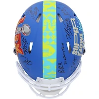 Casque Riddell Speed ​​authentique autographié par les Philadelphia Eagles pour le Super Bowl LIX, avec 15 signatures et inscriptions multiples - Édition limitée à 10 exemplaires