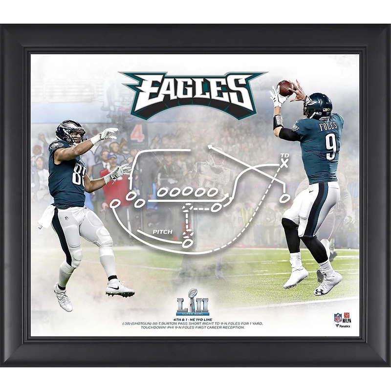 Eagles de Philadelphie Encadré 15" x 17" Super Bowl LII Champions Philly Special Collage