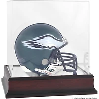 Philadelphia Eagles Mahogany Logo Mini Helmet Display Case