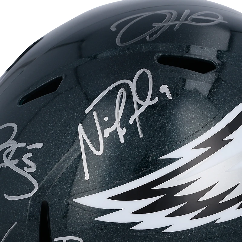 Philadelphia Eagles Quarterbacks Autographed Riddell Speed Replica Helmet with 5 Signatures