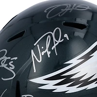 Philadelphia Eagles Quarterbacks Autographed Riddell Speed Replica Helmet with 5 Signatures