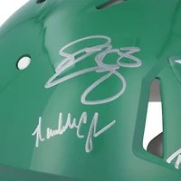 Philadelphia Eagles Quarterbacks Autographed Riddell Throwback Speed Authentic Helmet with 5 Signatures