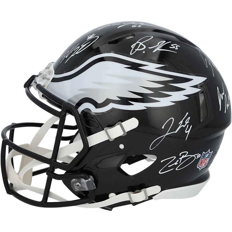 Philadelphia Eagles Super Bowl LIX Champions Autographed Riddell Black Alternate Speed Authentic Helmet with 15 Signatures - Limited Edition of 10