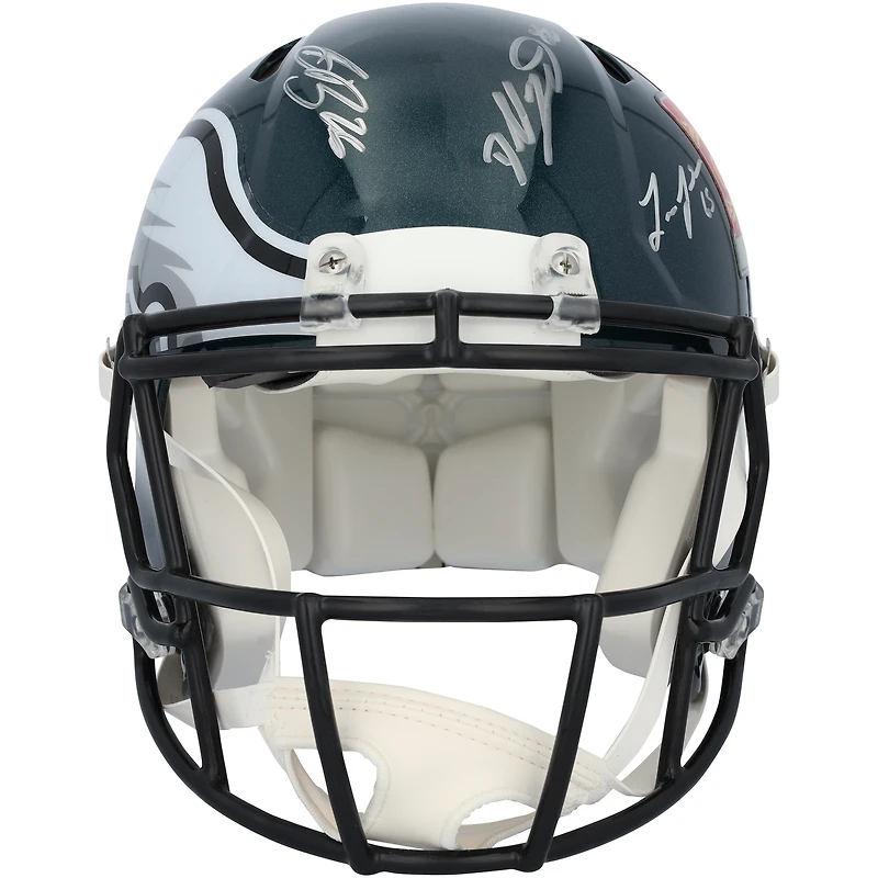 Philadelphia Eagles Super Bowl LIX Champions Autographed Riddell Logo Speed Authentic Helmet with 15 Signatures - Limited Edition of 250