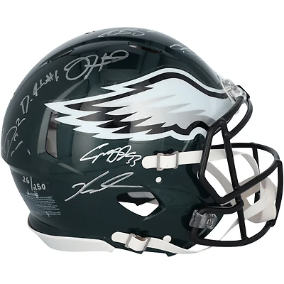 Philadelphia Eagles Super Bowl LIX Champions Autographed Riddell Speed Authentic Helmet with 15 Signatures - Limited Edition #26/250