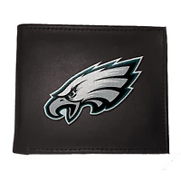 Portefeuille à deux volets brodé en cuir synthétique des Philadelphia Eagles