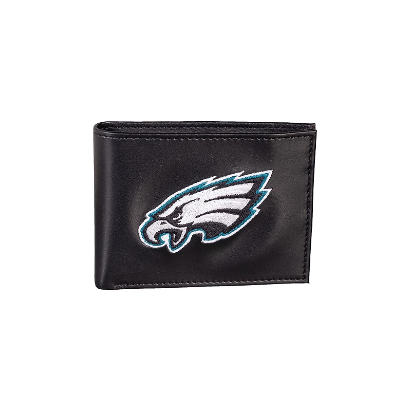 Portefeuille à deux volets brodé en cuir synthétique des Philadelphia Eagles