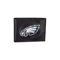 Portefeuille à deux volets brodé en cuir synthétique des Philadelphia Eagles