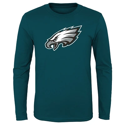 Preschool Green Philadelphia Eagles Primary Logo Long Sleeve T-Shirt