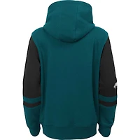 Sweat à capuche entièrement zippé vert Philadelphia Eagles Stadium préscolaire