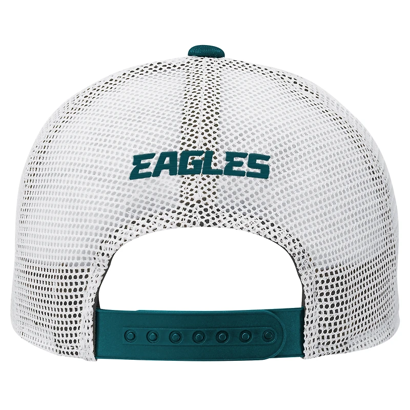 Chapeau réglable de camionneur Core Lockup des Eagles de Philadelphie, vert minuit préscolaire