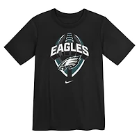 T-shirt Nike noir Icon Legend Dri-FIT pour enfant des Philadelphia Eagles