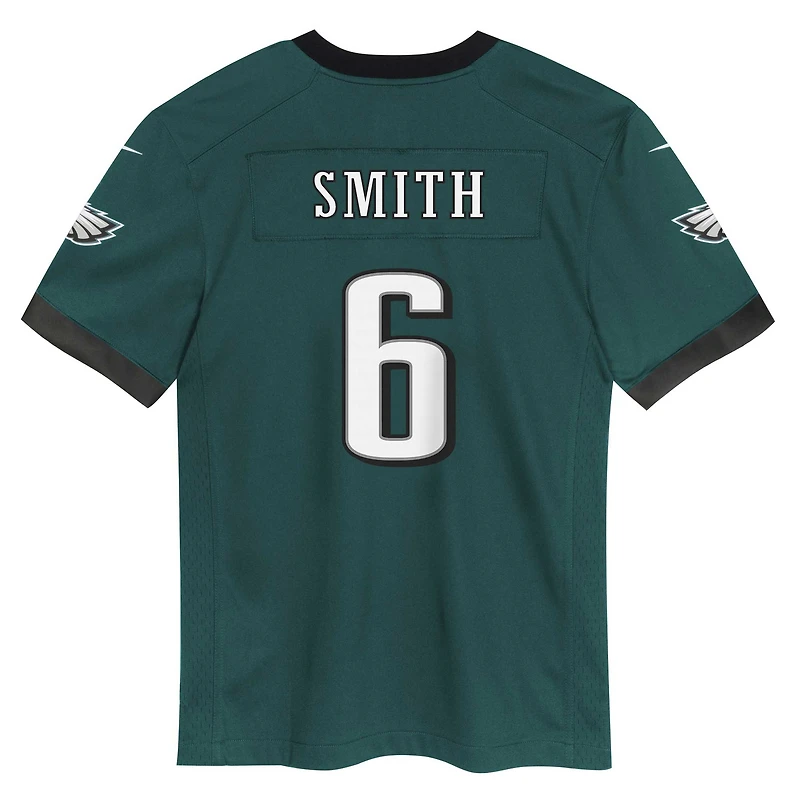 Maillot de match des Eagles Philadelphie Nike DeVonta Smith pour enfants d'âge préscolaire, vert minuit