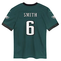 Maillot de match des Eagles Philadelphie Nike DeVonta Smith pour enfants d'âge préscolaire, vert minuit