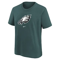 T-shirt Nike vert pour enfants d'âge préscolaire avec le mot-symbole de l'équipe des Eagles Philadelphie