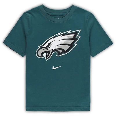 T-shirt Nike vert pour enfants d'âge préscolaire avec le mot-symbole de l'équipe des Eagles Philadelphie