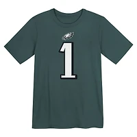 T-shirt Nike pour enfant avec nom et numéro de joueur des Philadelphia Eagles la marque Jalen Hurts, vert nuit