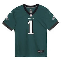 Maillot de match Nike Jalen Hurts vert nuit pour enfant d'âge préscolaire, Philadelphia Eagles, équipe du 1er janvier/août.