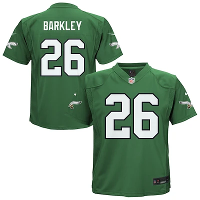 Maillot de jeu Nike Saquon Barkley Kelly Green des Philadelphia Eagles pour enfant d'âge préscolaire