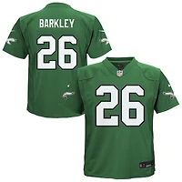 Maillot de jeu Nike Saquon Barkley Kelly Green des Philadelphia Eagles pour enfant d'âge préscolaire