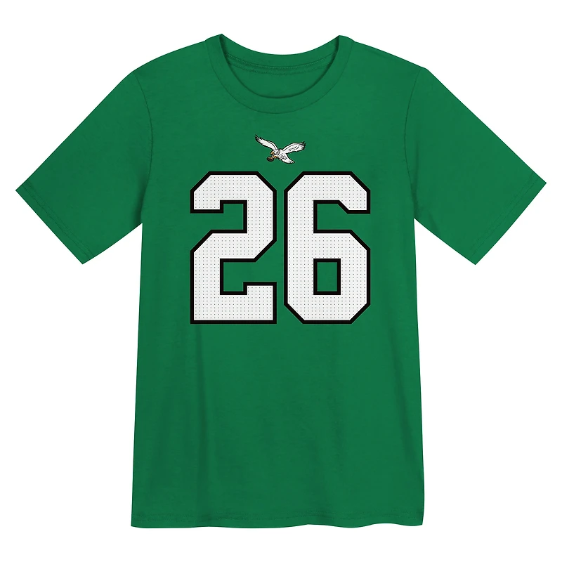 Preschool Nike Saquon Barkley Kelly Green Philadelphia Eagles Player Name & Number T-Shirt