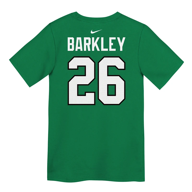 T-shirt Nike pour enfant Saquon Barkley Kelly Green avec nom et numéro de joueur des Philadelphia Eagles
