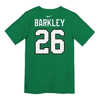 T-shirt Nike pour enfant Saquon Barkley Kelly Green avec nom et numéro de joueur des Philadelphia Eagles