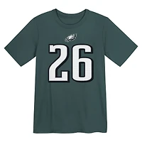T-shirt Nike pour enfant Saquon Barkley Kelly Green avec nom et numéro de joueur des Philadelphia Eagles