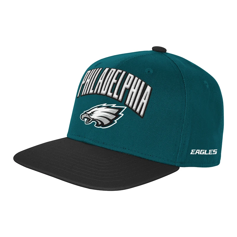 Casquette snapback verte Essentials des Philadelphia Eagles pour enfants d'âge préscolaire Outerstuff