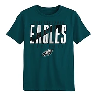 T-shirt vert nuit des Eagles de Philadelphie pour enfants d'âge préscolaire