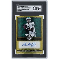 Carte Panini Majestic Gold Upper Tier Signatures 2019 autographiée par Randall Cunningham Philadelphia Eagles #UT-RC #4/10 SGC authentifiée 9/10