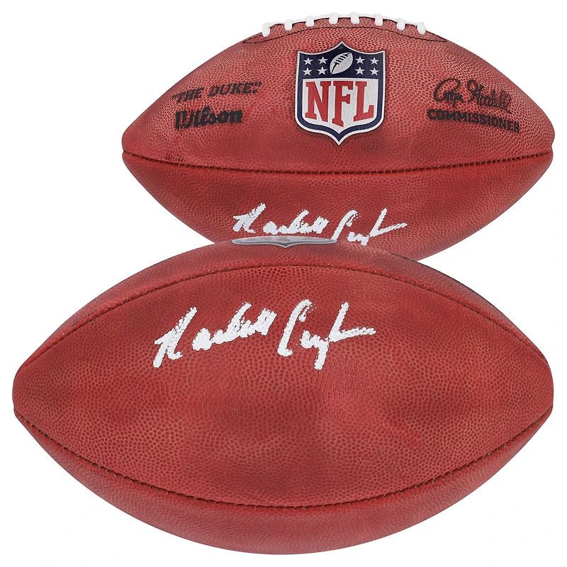 Ballon de football en couleur autographié par Randall Cunningham Philadelphia Eagles