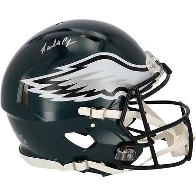 Casque Riddell Speed authentique autographié par Randall Cunningham Philadelphia Eagles