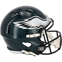 Casque réplique Riddell Speed ​​autographié par Randall Cunningham des Philadelphia Eagles