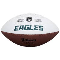 Randall Cunningham Philadelphia Eagles Autographed Wilson White Panel Football with "Ultimate Weapon" Inscription