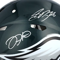 Saquon Barkley & Jalen Hurts Philadelphia Eagles Autographed Super Bowl LIX Champions Riddell Logo Speed Authentic Helmet