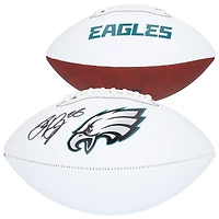 Ballon de football Franklin White Panel autographié par Saquon Barkley des Philadelphia Eagles
