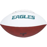Ballon de football Franklin White Panel autographié par Saquon Barkley des Philadelphia Eagles