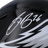Saquon Barkley Philadelphia Eagles Autographed Riddell Black Alternate Speed Replica Helmet
