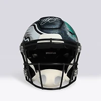 Casque Riddell Speed ​​Flex Authentic autographié par Saquon Barkley (Philadelphia Eagles) - Illustration de Lady Jday - Édition limitée n° 1/1