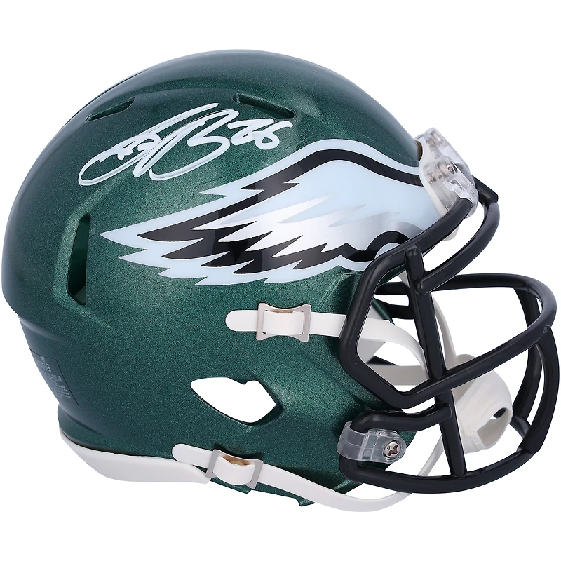 Casque Riddell Speed ​​Mini autographié par Saquon Barkley des Philadelphia Eagles