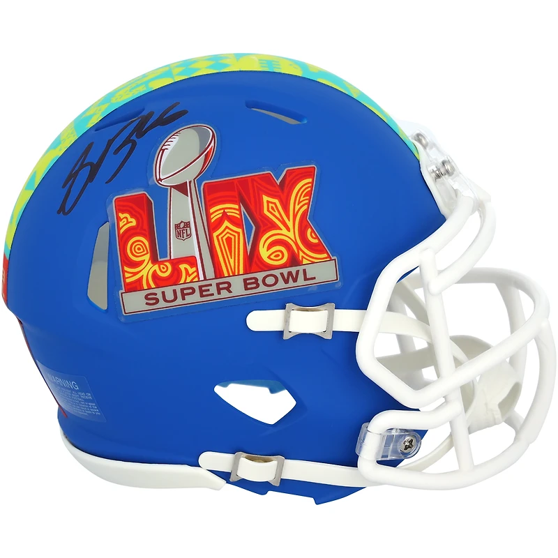 Casque Riddell Super Bowl LIX autographié par Saquon Barkley, Philadelphia Eagles