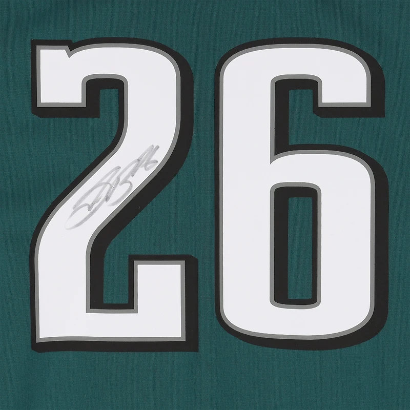 Saquon Barkley Philadelphia Eagles Autographed Super Bowl LIX Champions Nike Midnight Green Game Jersey
