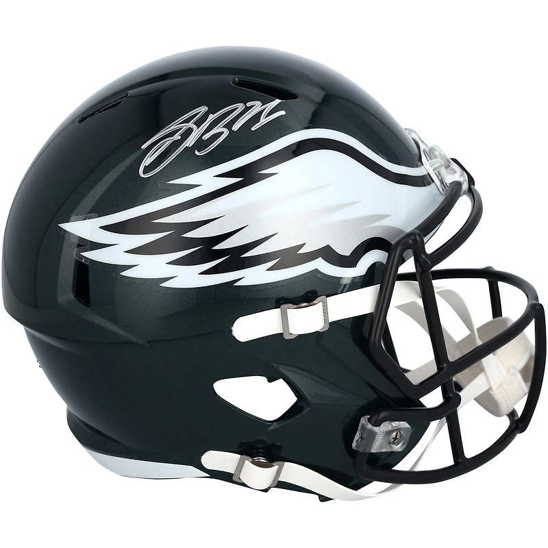 Saquon Barkley Philadelphia Eagles Autographed Super Bowl LIX Champions Riddell Logo Speed Replica Helmet