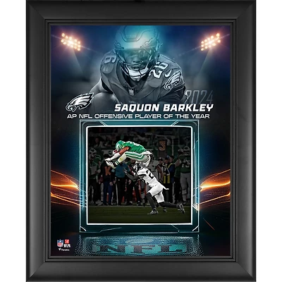 Saquon Barkley Philadelphia Eagles Framed 13" x 16" 2024 Offensive Player of the Year Collage