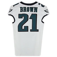Maillot blanc Nike n° 21 porté par Sydney Brown (Philadelphia Eagles) lors du match contre les Washington Commanders le 22 décembre 2024