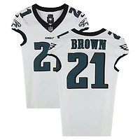 Sydney Brown Philadelphia Eagles Game-Used #21 White Nike Jersey vs. Washington Commanders on December 22, 2024